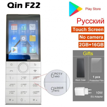 Мобильный телефон XIAOMI QIN F22 2\16 Gb Rus Google без камер, белый