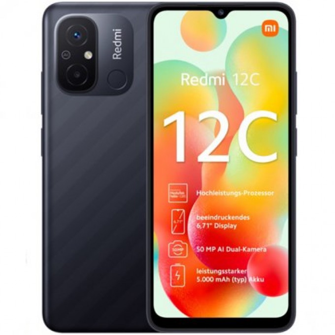 Смартфон XIAOMI Redmi 12C 4/128 Black Global 100049858349