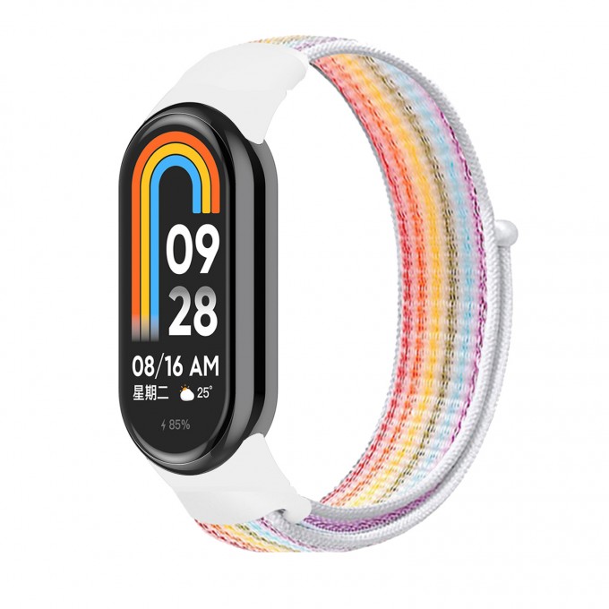 Ремешок с нейлоновой петлей на липучке для XIAOMI Mi Band 8, разноцветный 19431943