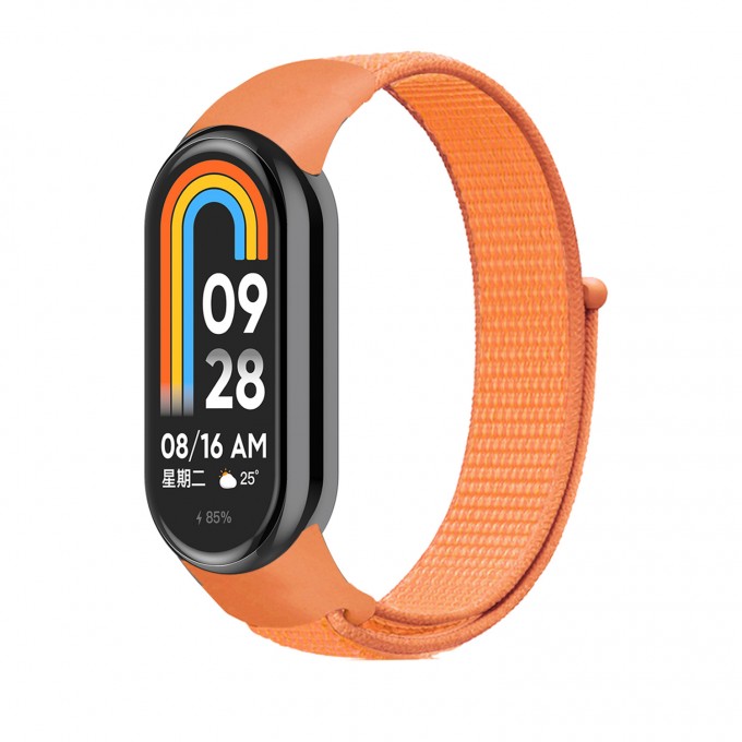 Ремешок с нейлоновой петлей на липучке для XIAOMI Mi Band 8, цвет папайи 19591959