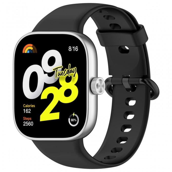 Cиликоновый ремешок для XIAOMI Mi Band 8 Pro / Redmi Watch 4, черный 3379