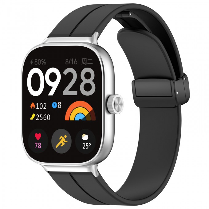 Ремешок для XIAOMI Mi Band 8 Pro / Redmi Watch 4, с магнитной застежкой, черный 3390