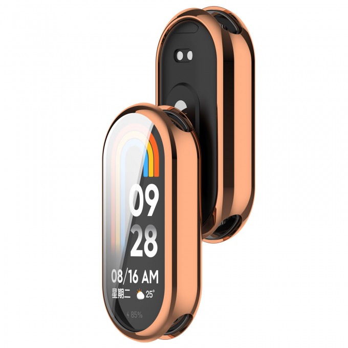 Мягкий защитный чехол TPU для XIAOMI Mi Band 8, розово-золотой 430