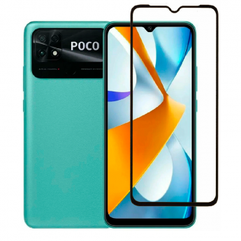 Защитное стекло для XIAOMI Poco C40 Cabal полноэкранное черное