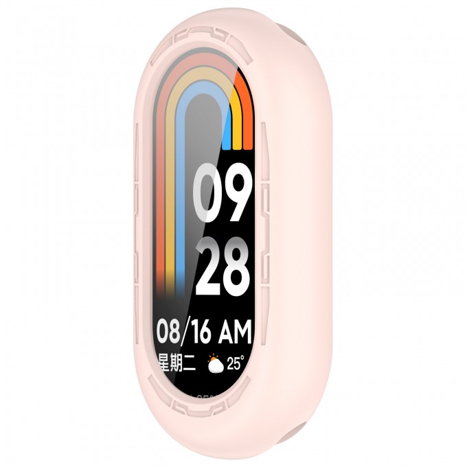 Защитный силиконовый чехол для XIAOMI Mi Band 8, светло-розовый 556