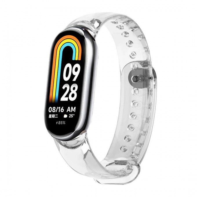 Силиконовый ремешок для XIAOMI Mi Band 8, прозрачный 788