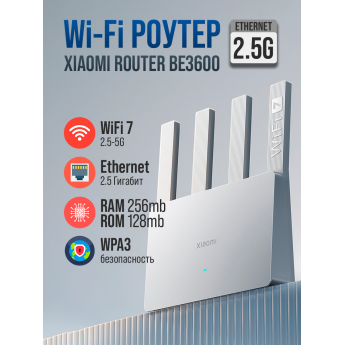 Wi-Fi роутер XIAOMI Router BE3600 2.5G