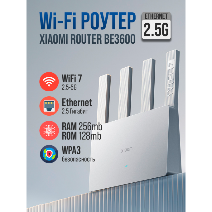 Wi-Fi роутер XIAOMI Router 2.5G BE3600