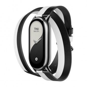 Ремешок XIAOMI Smart Band 8 Double Wrap Strap M2253AS1 (BHR7311GL), черный/белый